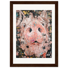 Load image into Gallery viewer, Piggy Smalls Print Wooden Framed
