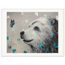 Load image into Gallery viewer, Bear and Butterfly Print Wooden Framed
