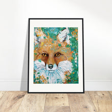 Load image into Gallery viewer, Fox Print Wooden Framed
