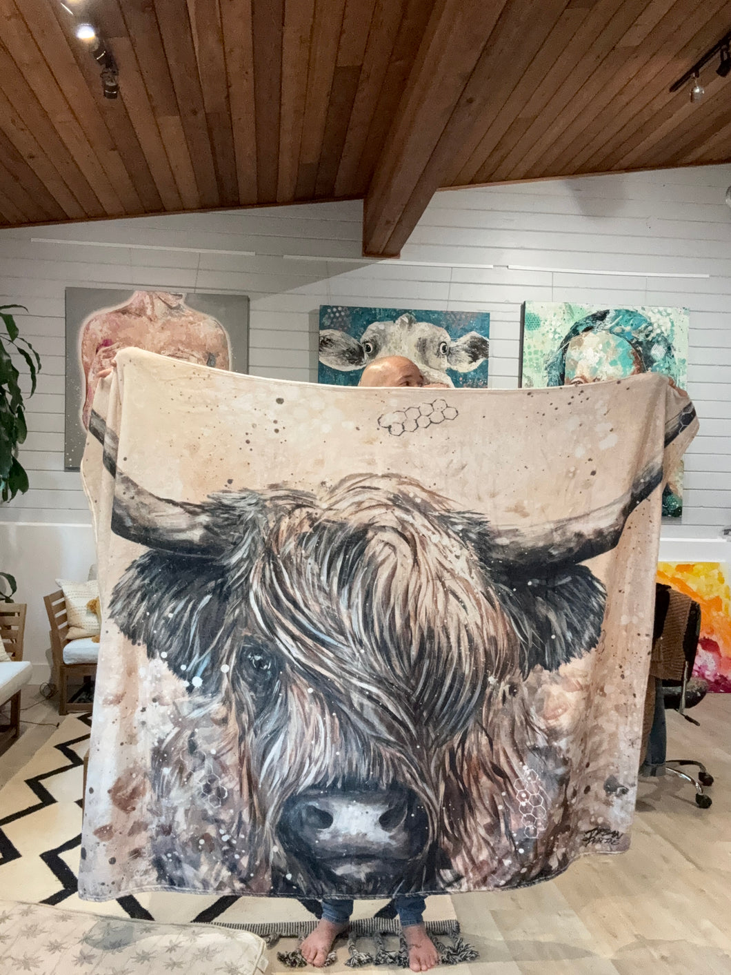 Highland Cow Flannel Blanket