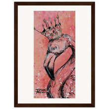 Load image into Gallery viewer, Flamingo King  Wooden Framed Print
