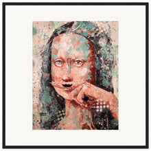 Load image into Gallery viewer, Mona Lisa With A MoustacheWooden Framed Print
