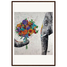 Load image into Gallery viewer, Dont Eat My Flowers Again Wooden Framed Print
