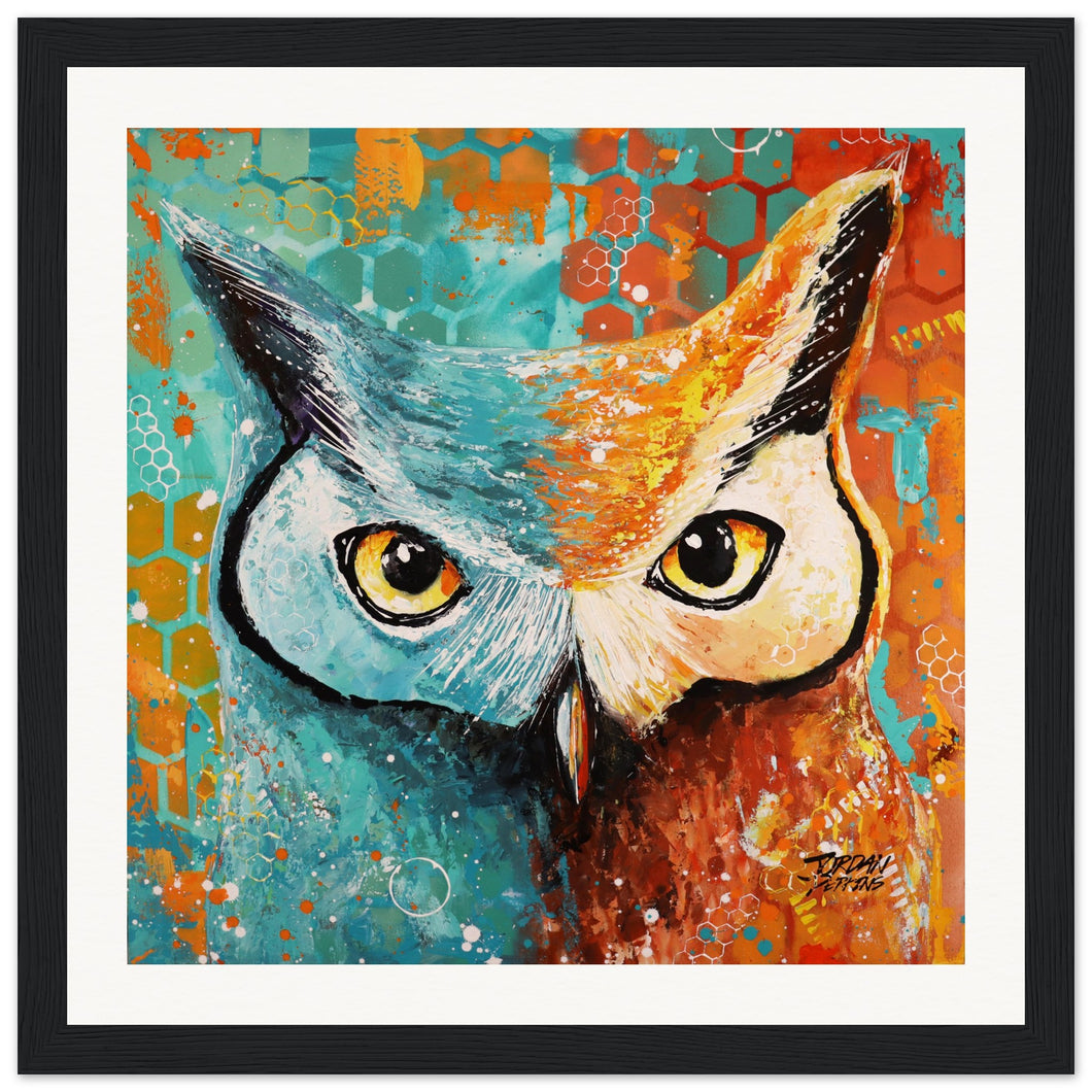 Hoot Wooden Framed Print