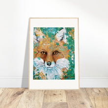 Load image into Gallery viewer, Fox Print Wooden Framed
