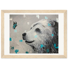 Load image into Gallery viewer, Bear and Butterfly Print Wooden Framed
