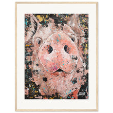 Load image into Gallery viewer, Piggy Smalls Print Wooden Framed
