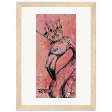 Load image into Gallery viewer, Flamingo King  Wooden Framed Print
