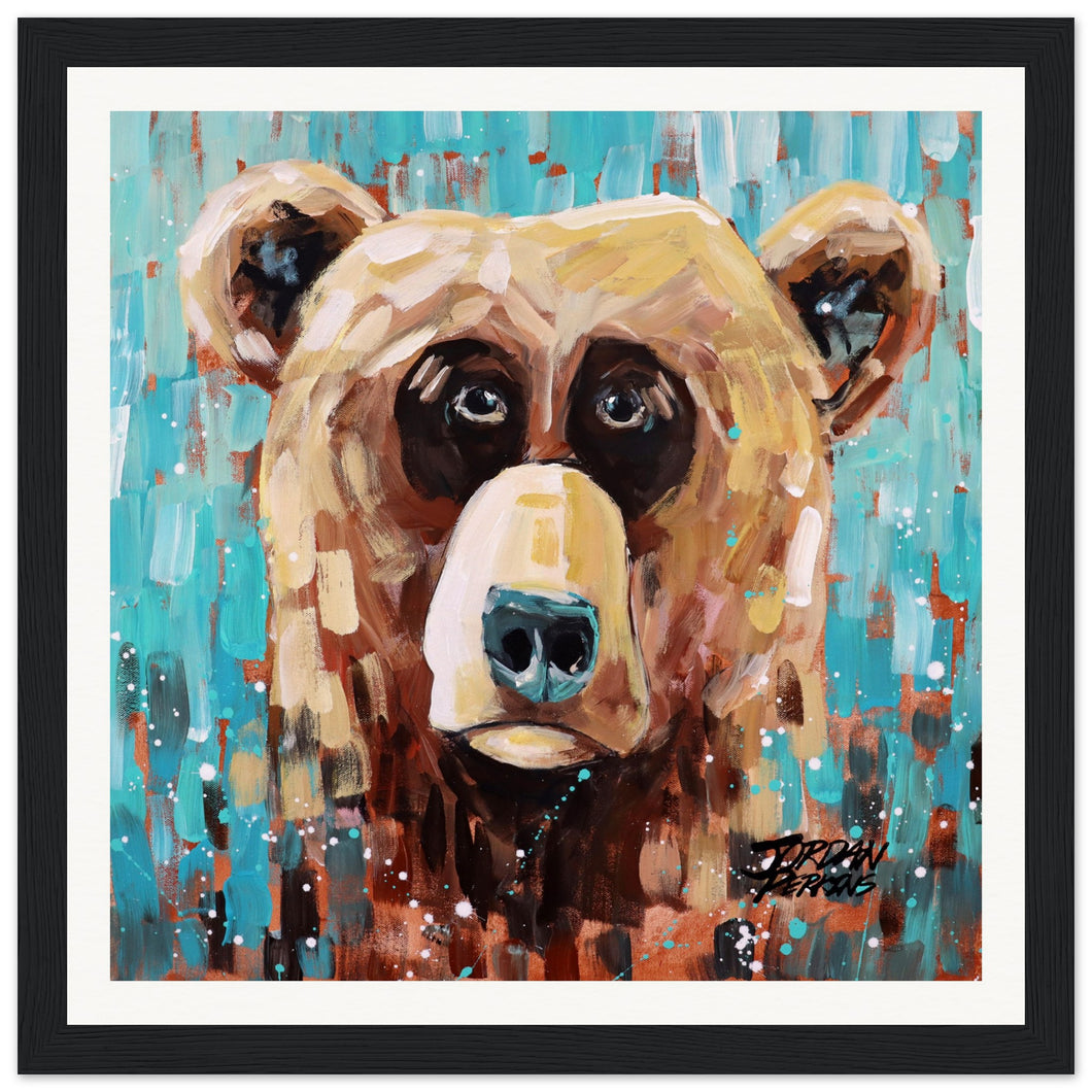 Bear 1/3  Wooden Framed Print