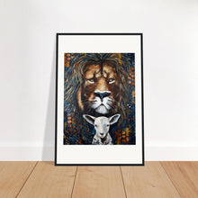 Load image into Gallery viewer, Lion And Lamb Print Wooden Framed
