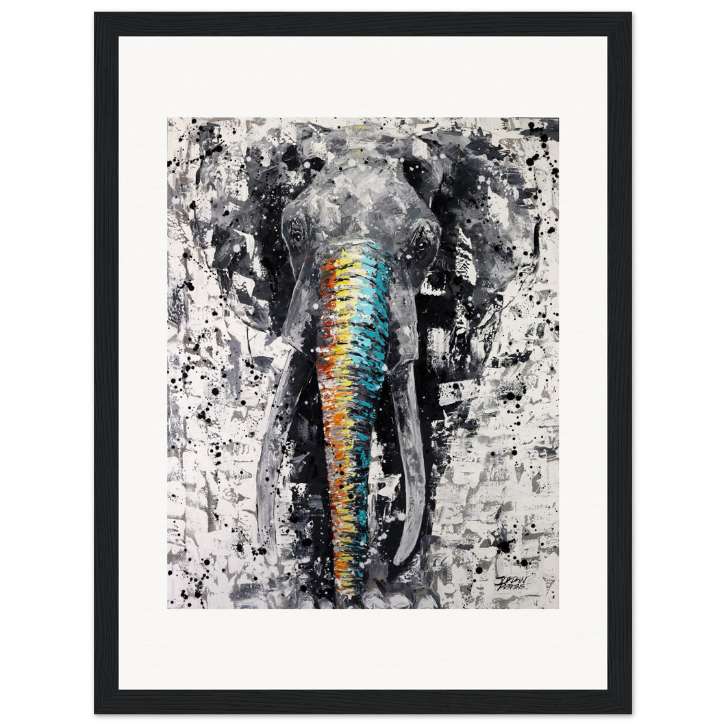 Colorful Trunk Wooden Framed Print