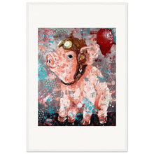 Load image into Gallery viewer, Flying Pig  Wooden Framed Print
