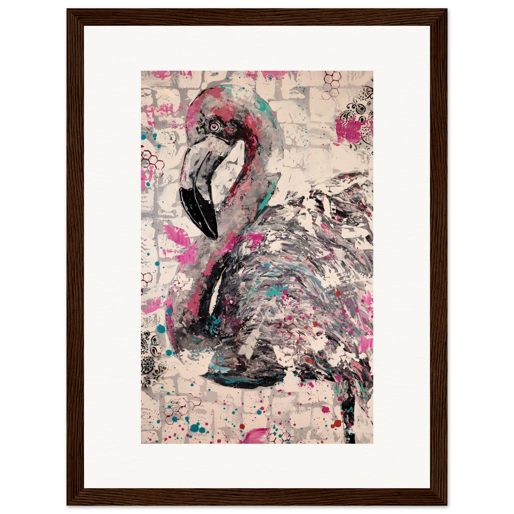 Flamingo Wooden Framed Print