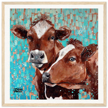 Load image into Gallery viewer, Don&#39;t Mooove I Think They Are Watching Us Print Wooden Framed
