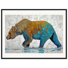 Load image into Gallery viewer, Blue Bottom Museum-Quality Matte Wooden Framed
