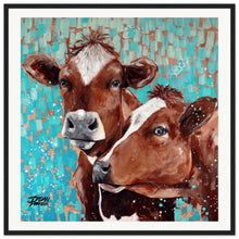 Load image into Gallery viewer, Don&#39;t Mooove I Think They Are Watching Us Print Wooden Framed
