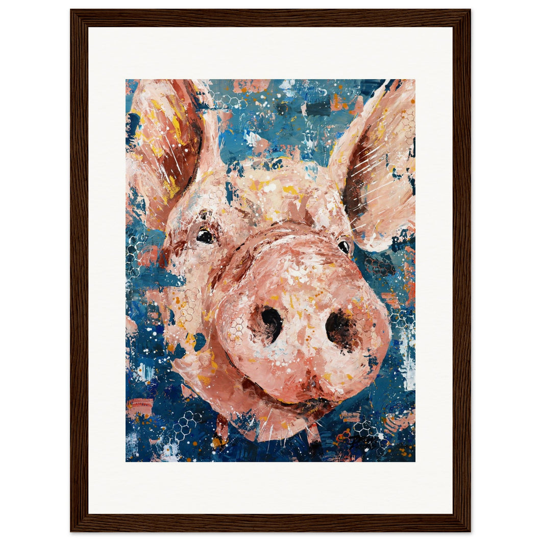 Penn The Pig  Wooden Framed