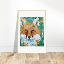 Load image into Gallery viewer, Fox Print Wooden Framed
