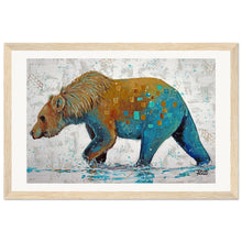 Load image into Gallery viewer, Blue Bottom Museum-Quality Matte Wooden Framed
