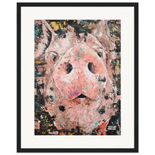 Load image into Gallery viewer, Piggy Smalls Print Wooden Framed
