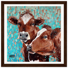 Load image into Gallery viewer, Don&#39;t Mooove I Think They Are Watching Us Print Wooden Framed
