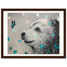 Load image into Gallery viewer, Bear and Butterfly Print Wooden Framed
