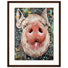 Load image into Gallery viewer, Oink Until Your Hearts Content Print  Wooden Framed
