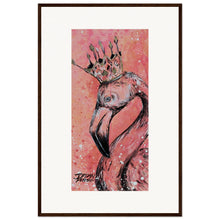 Load image into Gallery viewer, Flamingo King  Wooden Framed Print
