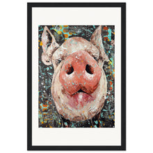 Load image into Gallery viewer, Oink Until Your Hearts Content Print  Wooden Framed
