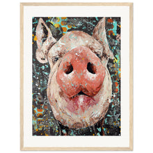 Load image into Gallery viewer, Oink Until Your Hearts Content Print  Wooden Framed
