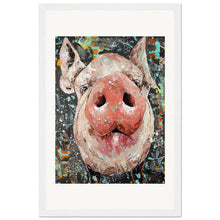 Load image into Gallery viewer, Oink Until Your Hearts Content Print  Wooden Framed
