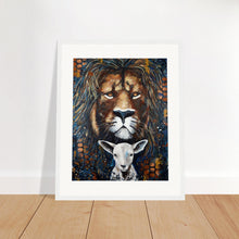 Load image into Gallery viewer, Lion And Lamb Print Wooden Framed
