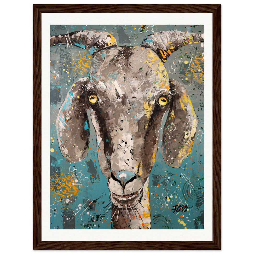 Pretty Cool For A Goat Wooden Framed Print