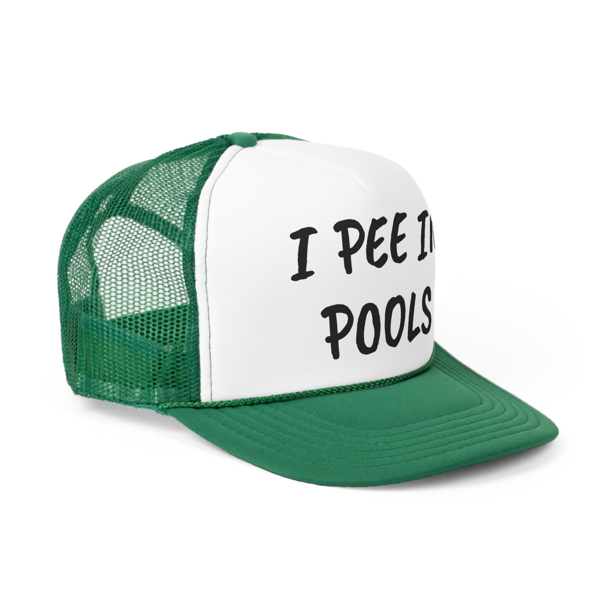 I PEE IN POOLS TRUCKER HAT Green / One size
