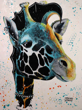 Load image into Gallery viewer, Punk Giraffe Canvas Print
