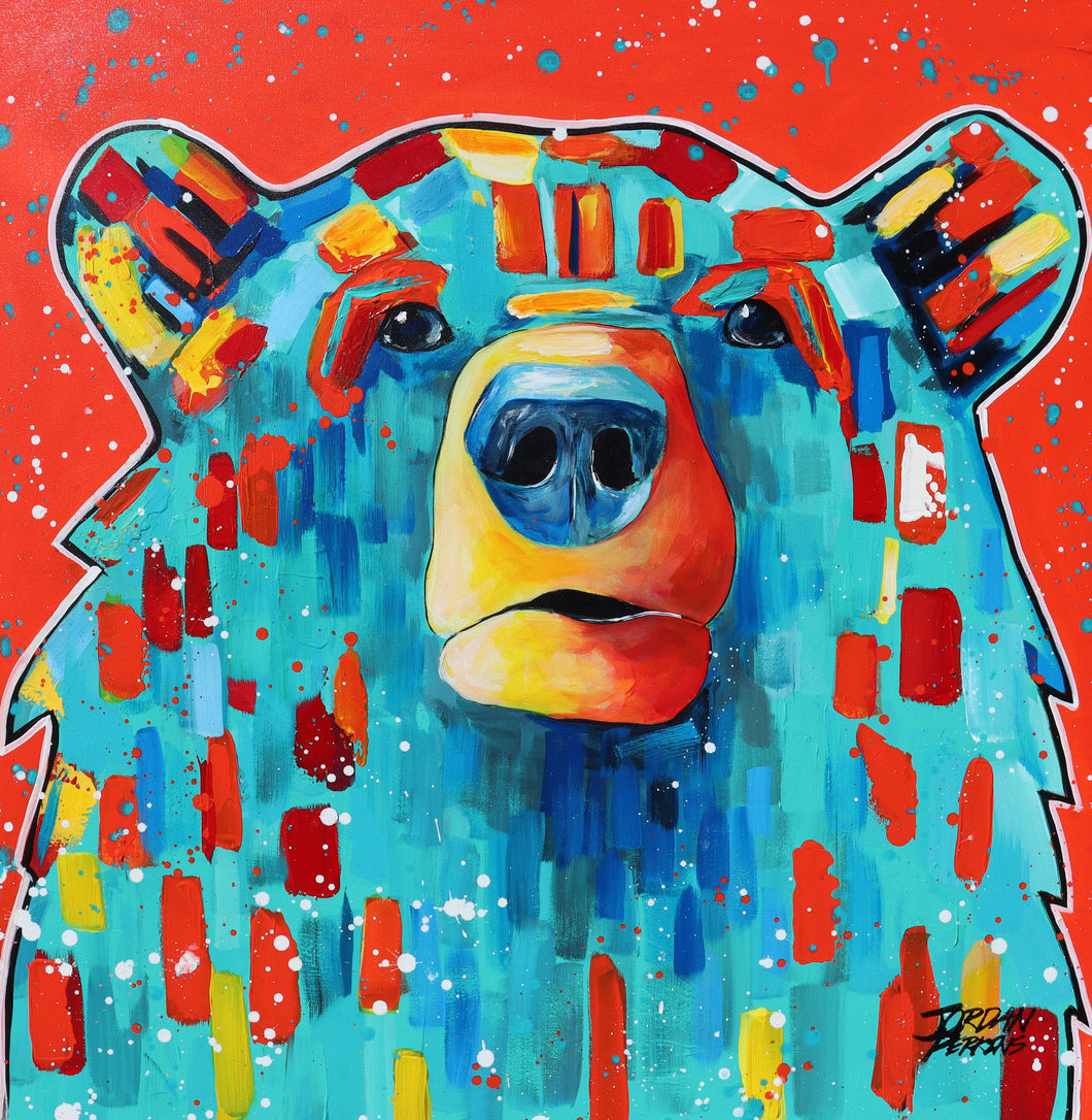 Blue Bear Canvas Print