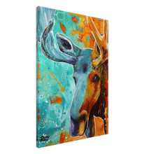 Load image into Gallery viewer, Sunset Moose Canvas Print
