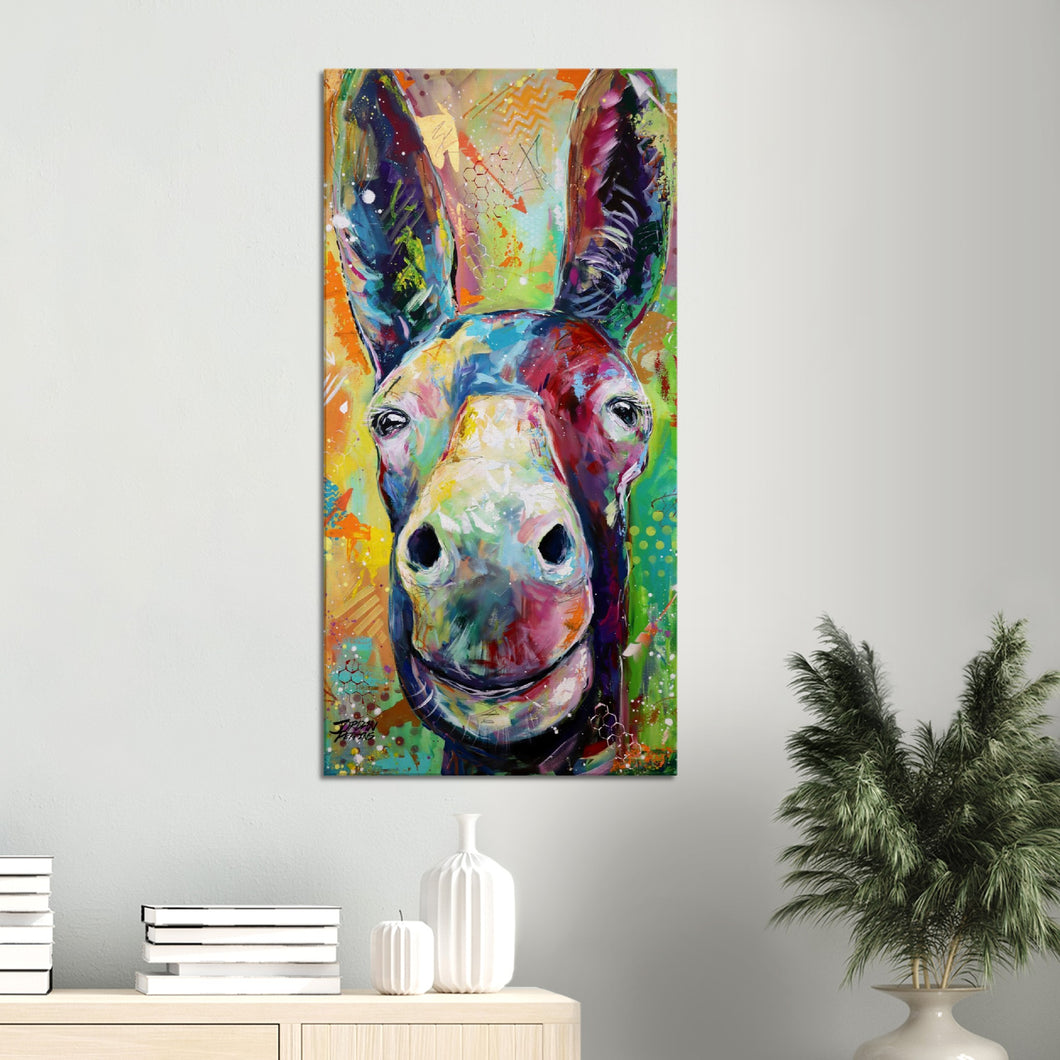 Two Jackasses Staring at Each Other Canvas Print