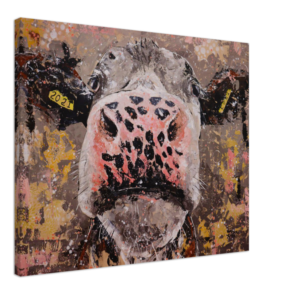 Vegan Cow Canvas Print