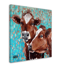 Load image into Gallery viewer, Don&#39;t Mooove, I think They Are Looking At Us Canvas Print
