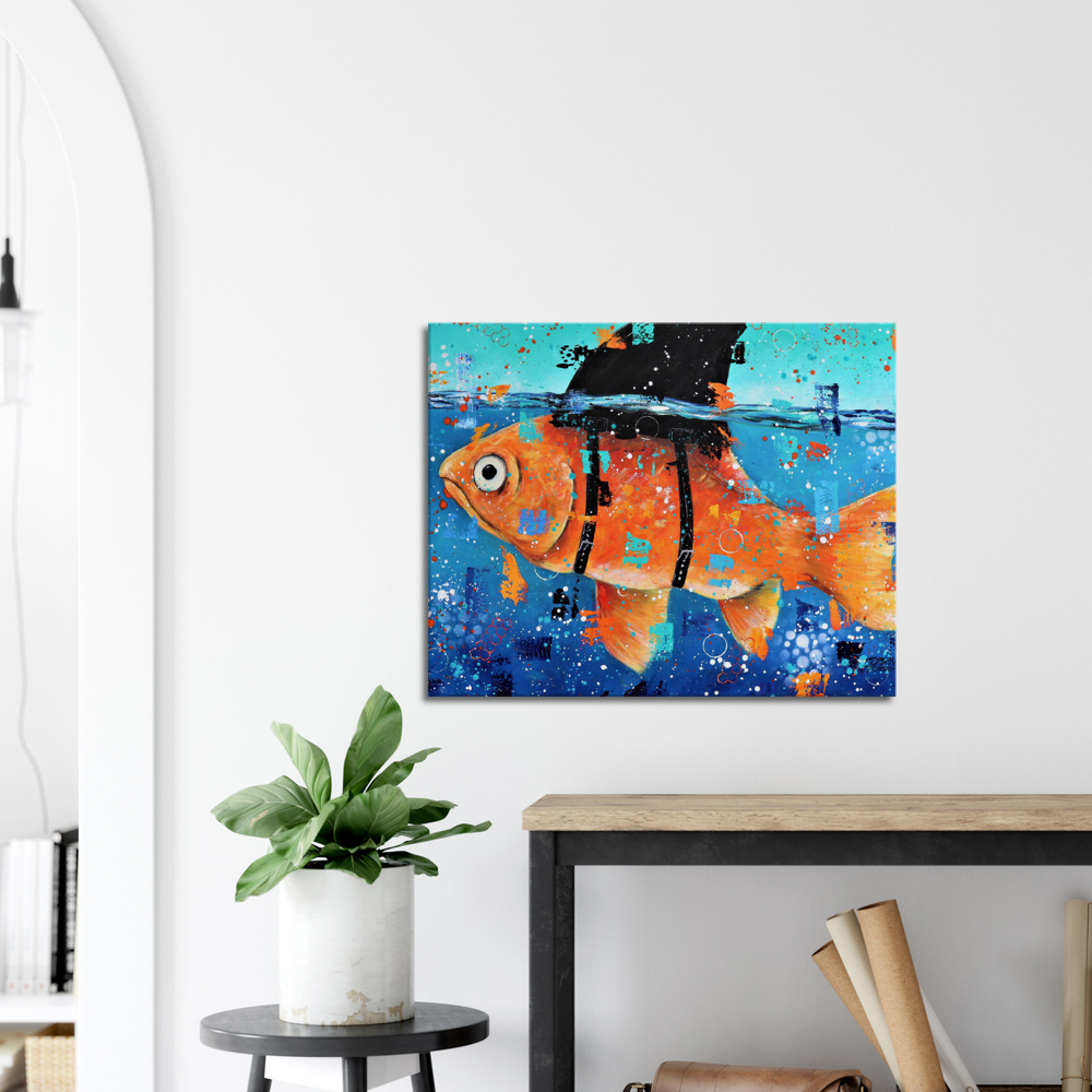 I wanna be a shark Canvas Print