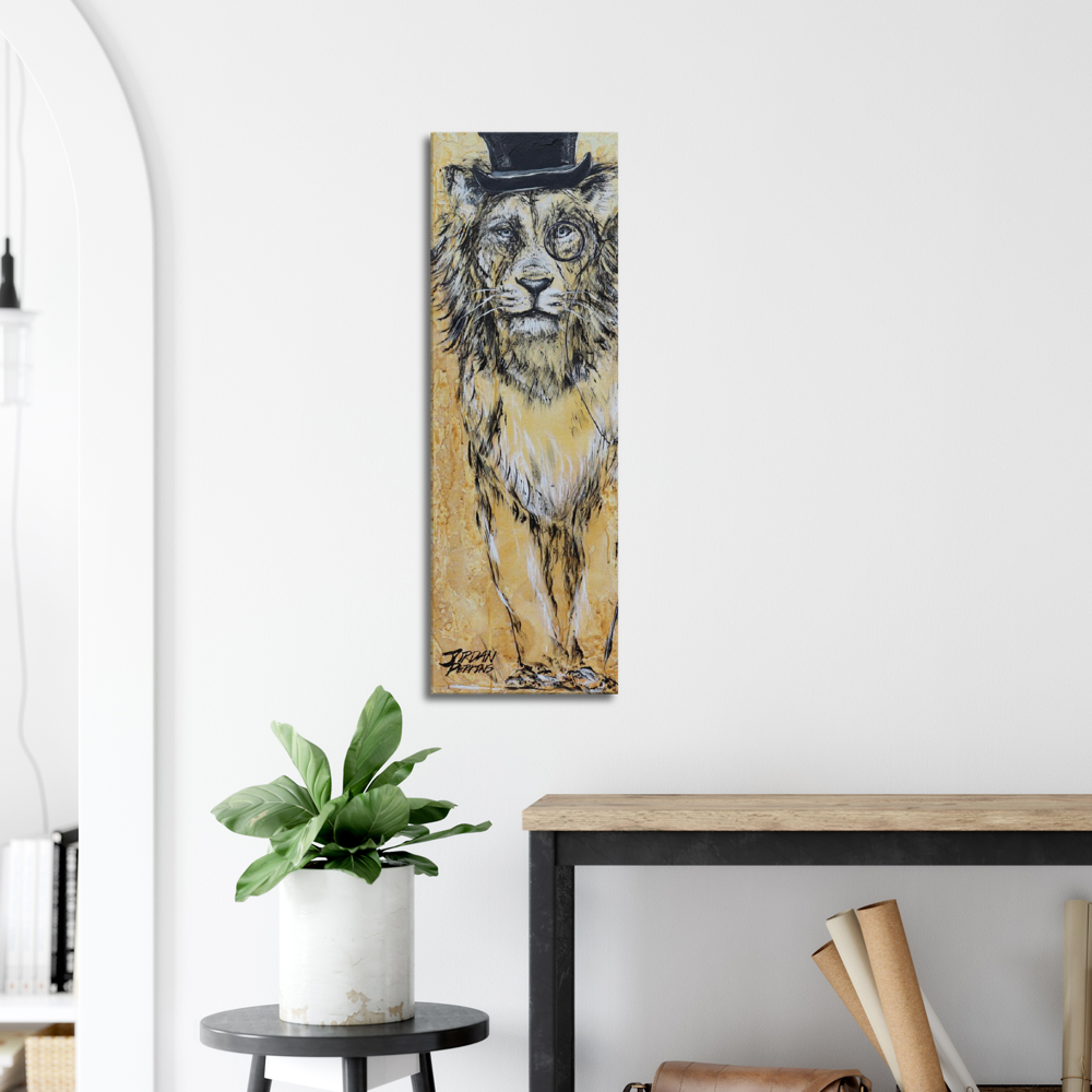 Lion Glamour Grunge Canvas Print