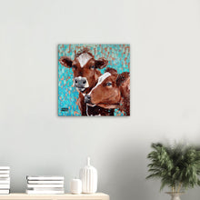 Load image into Gallery viewer, Don&#39;t Mooove, I think They Are Looking At Us Canvas Print
