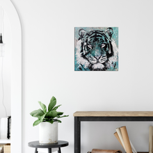 Load image into Gallery viewer, Teal Tiger Canvas Print
