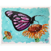 Load image into Gallery viewer, Butterfly On Flower Museum-Quality Matte Paper
