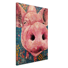 Load image into Gallery viewer, Pink Pig Explosion Canvas Print
