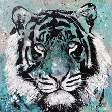 Load image into Gallery viewer, Teal Tiger Canvas Print
